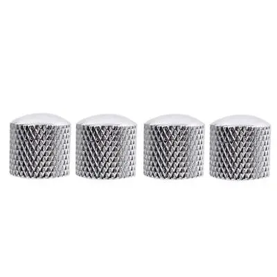 Pack Of 4 Metal Volume Tone Knobs Caps For Electric Guitar • £6.54