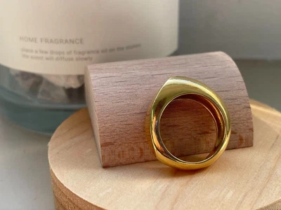 Fred Paris 18k Yellow Gold 750 Unique Design Wide Band Ring Hallmarked • £749.35