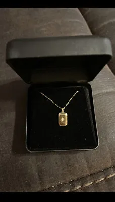 $266.99 • Buy 14k SOLID GOLD Bloomingdales 18” Tag Pendant Necklace NWT Perfect Gift $990 Org.