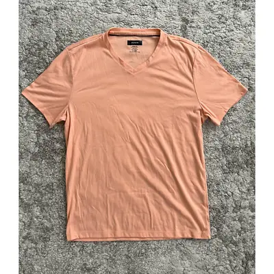 Alfani Mens Basic T-Shirt Coral V Neck Stretch Short Sleeve Solid Casual M • $13.76