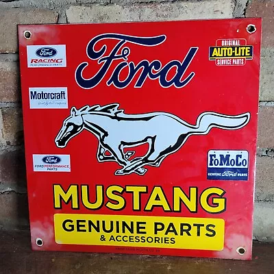 Old Vintage Dated 1968 Mustang Ford Motor Company Parts Porcelain Sign 12  X 12  • $169.99