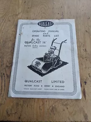 English French VINTAGE QUALCAST 16 MOTOR LAWN MOWER GARDEN BOOKLET 20 PAGES  • £14