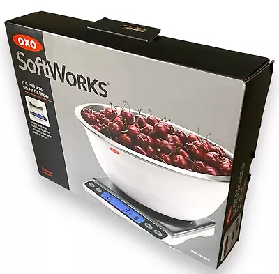 NEW OXO SoftWorks 11 Lb Food Scale With Pull-Out Display White #2171100 • $24.99