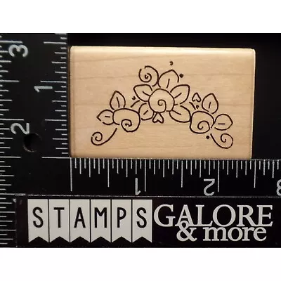 JRL Rubber Stamps POSY ROSES ARCHED GARDEN FLOWERS & LEAVES #T37 • $1.99