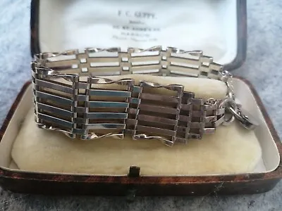 Vintage 1970's Solid Silver 6 Bar Gate Bracelet Fully Hallmarked London • £29.99