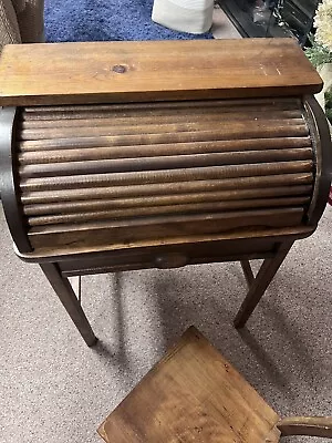 Vintage Child’s Roll Top Desk With Chair - 1930s • $200