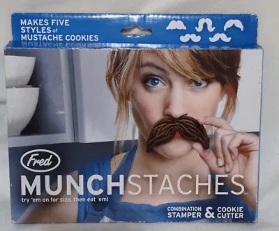 Fred Munchstaches 5 Mustache Cookie Cutters New In Box • $3.99