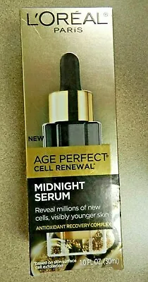 L'OREAL PARIS Age Perfect Cell Renewal Midnight Serum 1.0 Fl Oz NEW IN BOX • $14.99