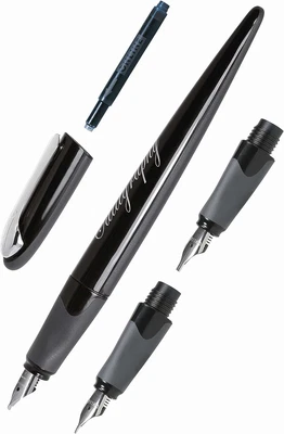 £25.22 • Buy ONLINE Calligraphy-set AIR Black, Fountain Pen With 3 Calligraphy Nibs In 3 Lin