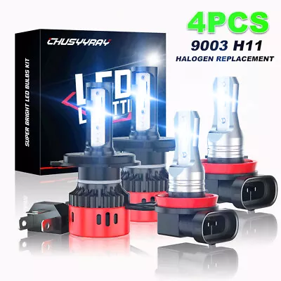 For Mazda 2 2011 2012 2013 2014 - 4PC 6000K LED Headlight Hi/Lo Fog Light Bulbs • $43.99