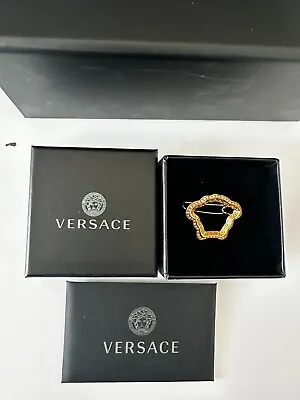 New With Tags Versace Medusa Shape Gold - Crystal Hair Pin/Clip MSRP $275 • $175