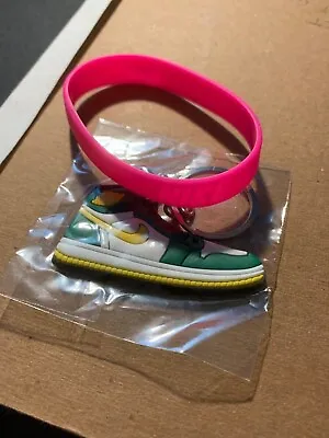 $8 • Buy Sneakers Key-Chains 2D  Retro Shoe Key Chain , Still Sealed , With Bracelet .