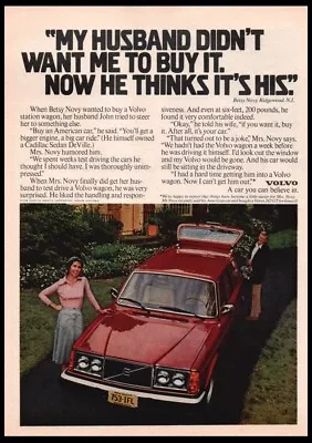 1979 Volvo Red Station Wagon- Car Photo Print Ad-Vintage Man CaveGarage Decor • $7.72