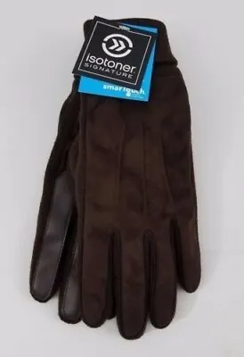 Isotoner Gloves Signature Men's Knit-Cuff Winter Brown Medium Smart Touch  • $7.19