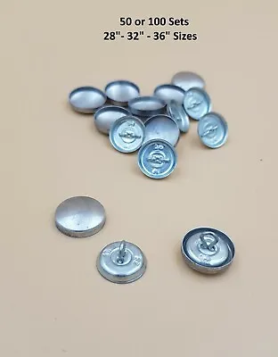 £5.29 • Buy Sets Upholstery Button Blanks For Cover Buttons Metal Backs 28'' 32'' 36'' Sizes