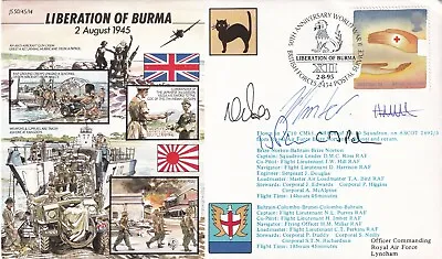 45/14b Liberation Of Burma Signed By The VC 10 Crew Of 5  • £3.50