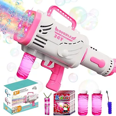 Fully Automatic Bubble Machine Gun Bubble Gun Kids Toy Colorful LED Lights • $15.99