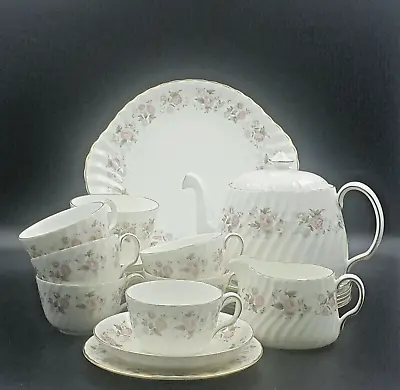 Minton 'Spring Bouquet' Tea Cups/Saucers/Plates With Tea Pot/Tea Set For 6-1st • £199.90
