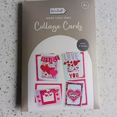 Kit N Kraft Make Your Own Collage Cards 4 Pack Love Theme • £2.99