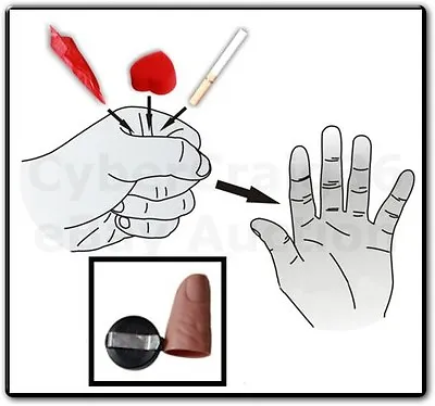 Thumb Tip Reel Silk Cigarette Sponge Ball Vanish Pull Disappearing Magic Trick • £3.99