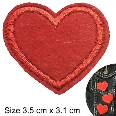 Love Heart Iron On Patch Lovers Affection Loving Red Embroidery Iron-on Patches • $4.95