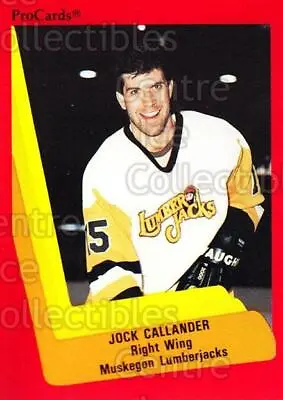 1990-91 ProCards AHL IHL #371 Jock Callander • $1.46