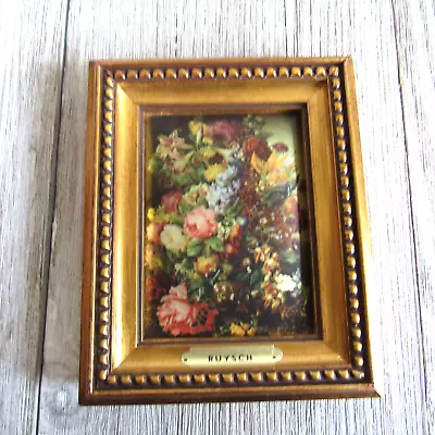 Vintage Italian Style Picture  RUYSCH  On Silk Gold Ornate Rocco • $14.99