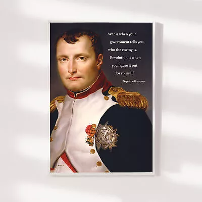 Napoleon Bonaparte Quote - War Is When... Poster Art Print Photo Art Of War • £74.50