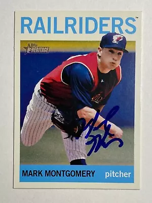 Mark Montgomery Signed Bowman #28 2013 Rail Riders Auto MLB RAD • $11.04