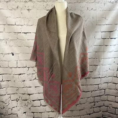 Roberta Roller Rabbit Scarf Multicolor Taupe Multicolor Square Large 55 X 55 • £31.08