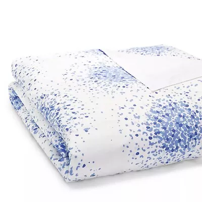 NWT Lulu DK For Matouk Poppy Azure Scalloped QUEEN Duvet Cover Blue White  • $399