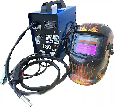 MIG 120amp 110V Flux Core Auto Wire Feed Welding Machine No Gas Welder & Helmet • $169.99