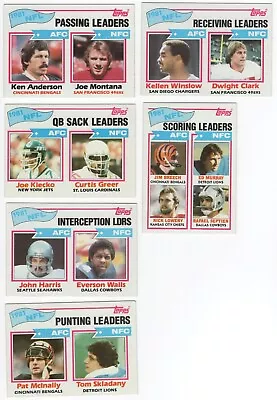 1982 Topps 1981 Football League Leaders Set Of 6 Cards - Joe Montana • $6.99
