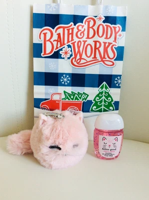 £17 • Buy Bath And Body Works Cat Fluffy Pink Hand Sanitizer PocketBac Holder