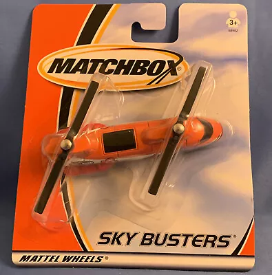 Matchbox Hero City Sky Busters Transport Helicopter Red Orange Mbaf Turbo 2002* • $4.50