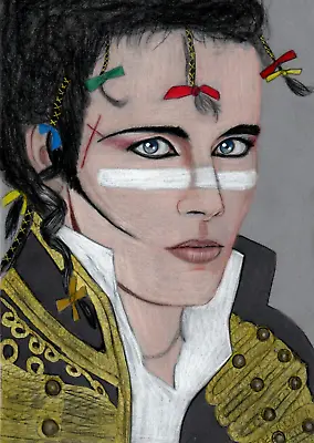 Coloured Pencil Original Artwork Portrait Picture 'Adam Ant - Adam & The Ants #4 • £10.59