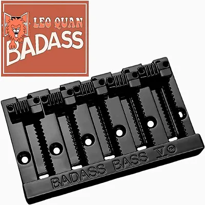 NEW Leo Quan® Badass V™ Bass Bridge For 5-string Fender P/Jazz Bass® - BLACK • $89.95