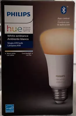 Philips Hue White Ambiance A19 Bluetooth Smart LED Bulb - Home Adjustable NIB • $22.49