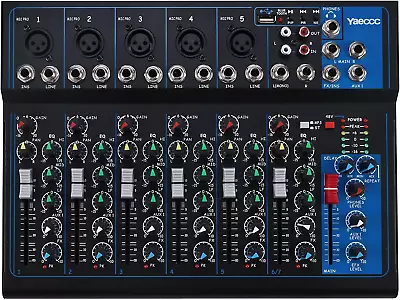 4/7 Channel Professional Powered Mixer Power Mixing Live Studio Audio Sound DJ-M • $94.99