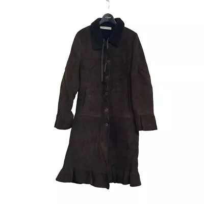 Miumiu #3 Miu Miu Miu Flare Shearling Coat Brown Size: • $229.63