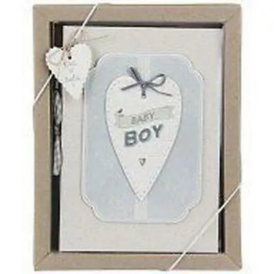 East Of India Linen Baby Boy Photo Album Boxed Shabby Chic • £12.99
