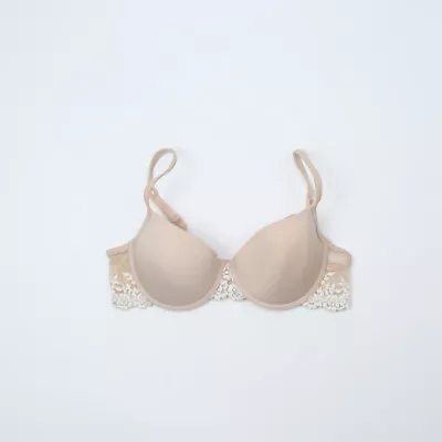 Wacoal Embrace Lace Petite Push-Up Underwire Bra Beige Size 34B 4710 • $27.90