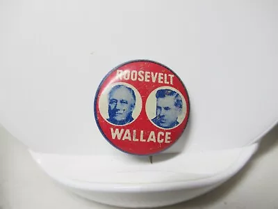 1940 Franklin Roosevelt FDR HENRY WALLACE Campaign Pin Pinback Button Political • $19.99