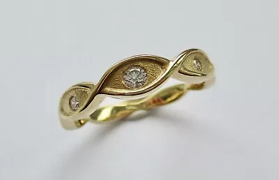 £699 • Buy Welsh Clogau 18ct Gold Diamond Cherish Wedding Band Ring Yellow Gold Size T