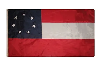 3x5 1st First National Stars And Bars Embroidered Double Sided 210D NYLON Flag  • $24.88