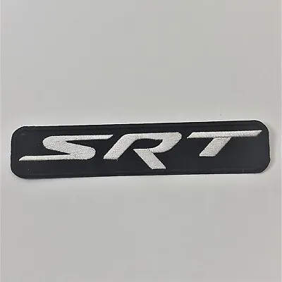 SRT DODGE Embroidered Patch High Quality Iron-on BADGE WHITE BLACK • $9.99
