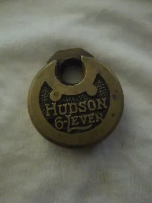 Antique/Vintage Pancake Pushkey Hudson 6-Lever Padlock .. Do Not Have Keys. RARE • $30