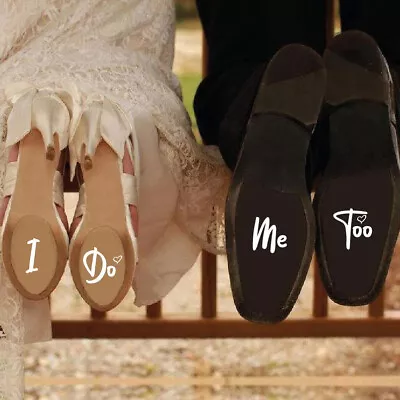 £3.39 • Buy Wedding Shoes Vinyl Decals Set, I Do Sticker, Me Too Wedding Sticker