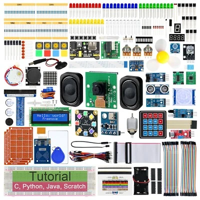 $82.49 • Buy Freenove Complete Starter Kit For Raspberry Pi 4B 3B+ 400 Python C Java Scratch