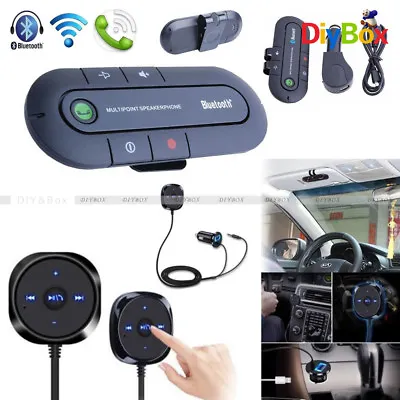 Wireless Multipoint Bluetooth Hands Speakerphone Speaker Visor Clip Free Car Kit • $2.86